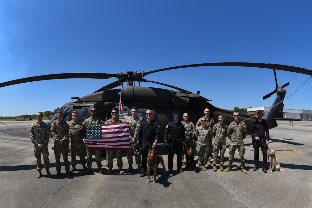 South Carolina Army National Guard aviation unit conducts K9 medical training with Richland County Sheriff Department