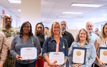 Navy and Marine Corps Force Health Protection Command (NMCFHPC) hosts a Monthly Command Awards Ceremony