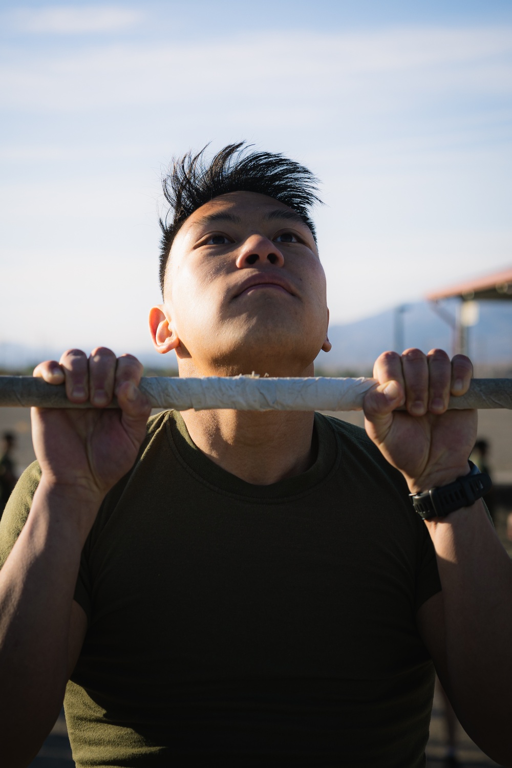 Warming up for MAIC: Marines run PFT on day one