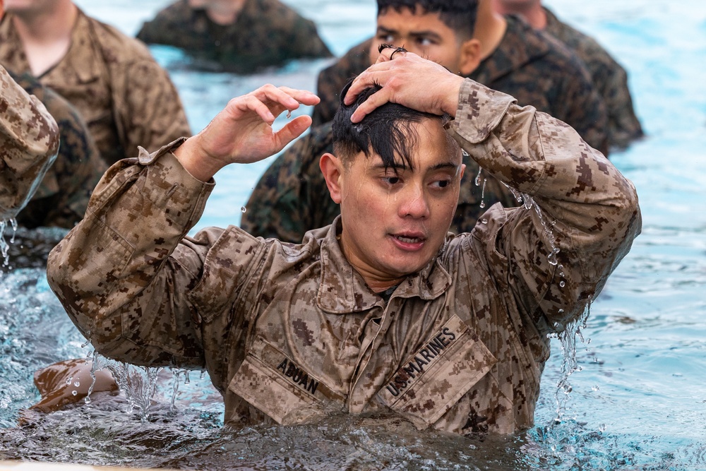 11th MEU Marines participate in water survival training
