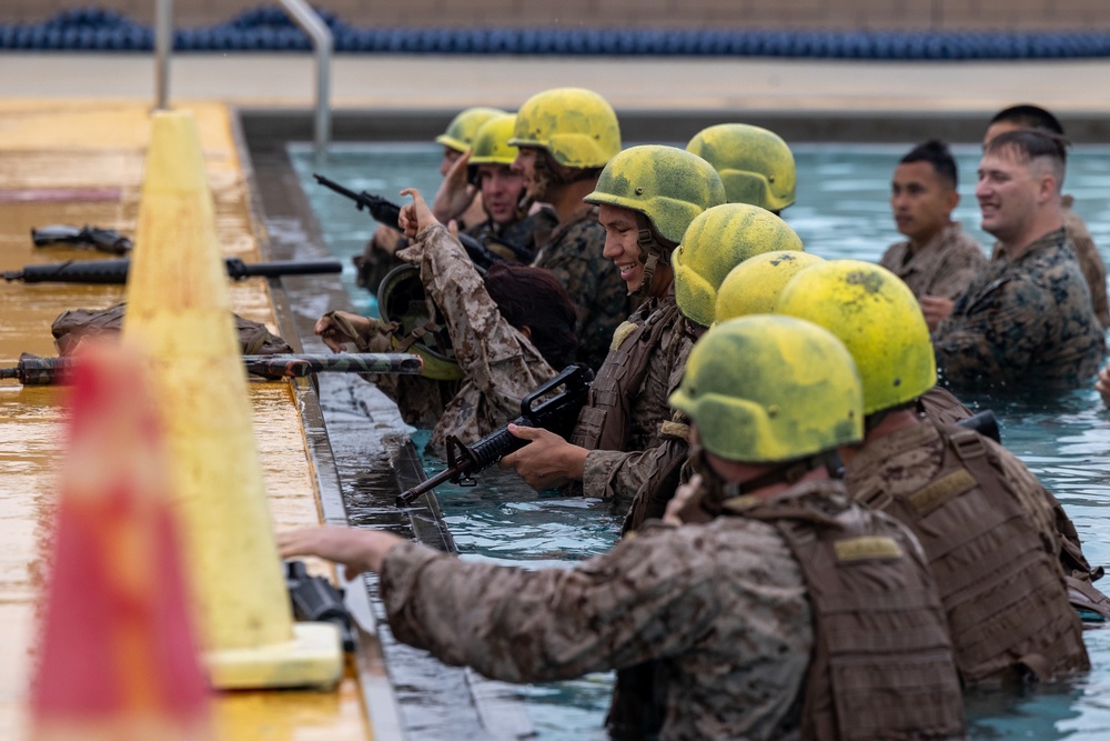 11th MEU Marines participate in water survival training