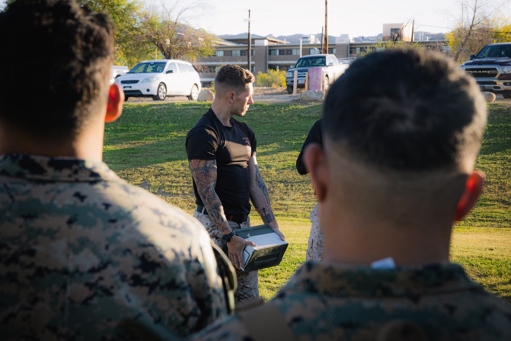 Back to back: Marines with MAIC 75-23 run CFT on day two