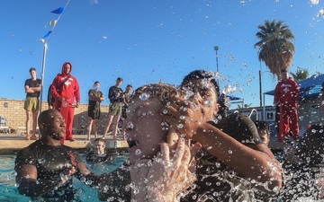 Marines make waves while shallow water grappling during MAIC 73-25