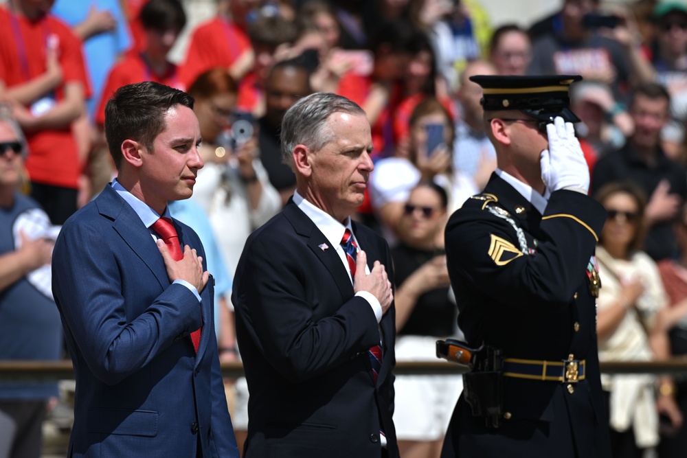 NASCAR Coca-Cola 600 Winner Christopher Bell Visits Arlington National Cemetery, Pentagon