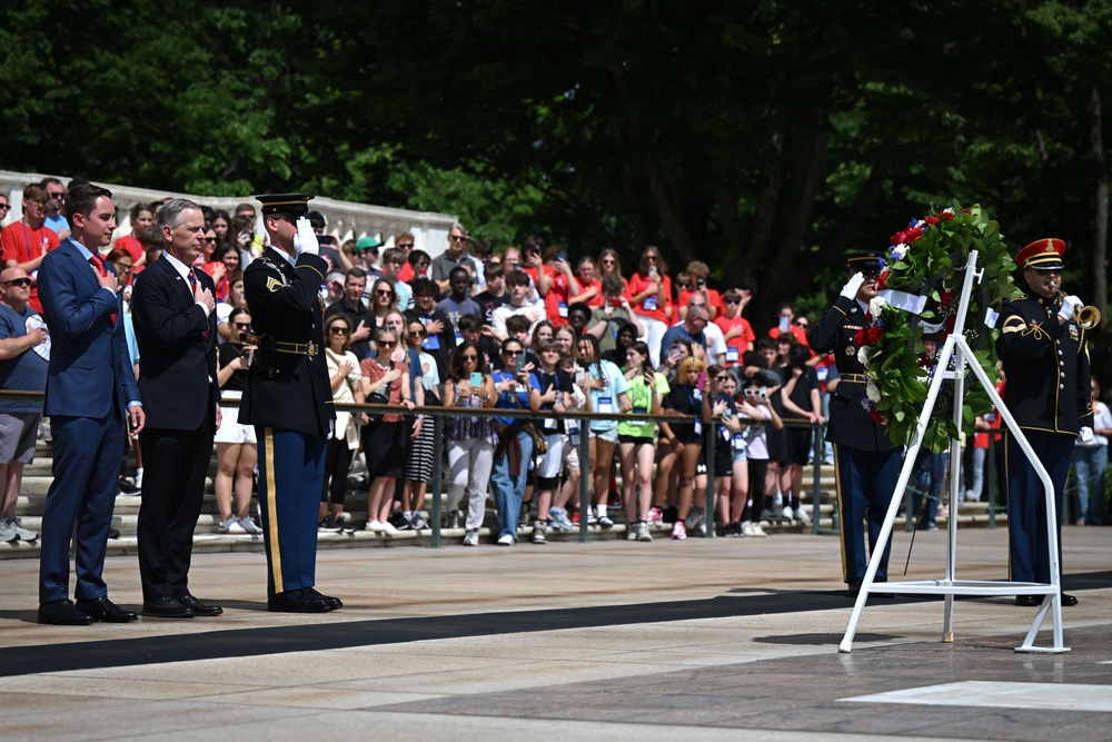NASCAR Coca-Cola 600 Winner Christopher Bell Visits Arlington National Cemetery, Pentagon