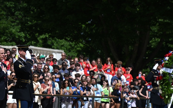 NASCAR Coca-Cola 600 Winner Christopher Bell Visits Arlington National Cemetery, Pentagon