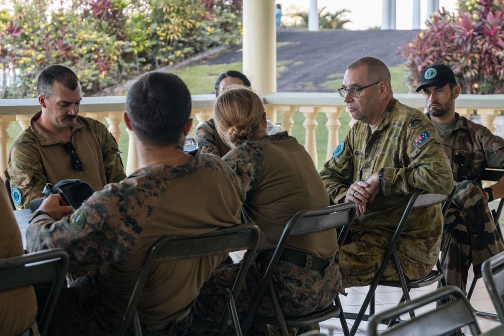 MRF-D 25.3: U.S. service members receive an air delivery