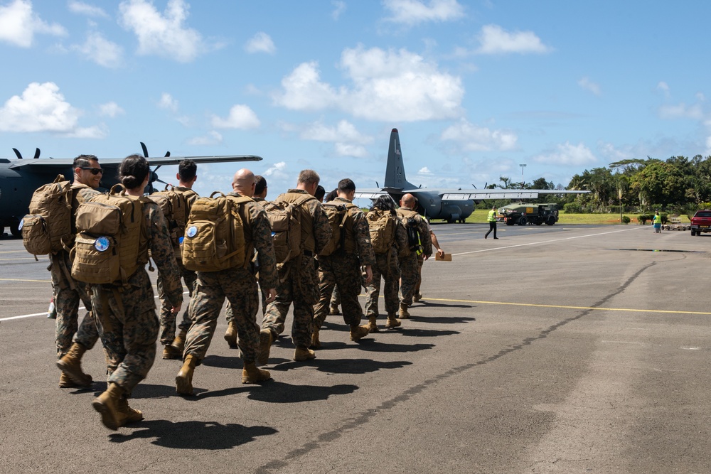 MRF-D 25.3: CDS service members arrive and depart from Wallis Island