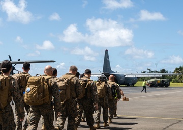 MRF-D 25.3: CDS service members arrive and depart from Wallis Island