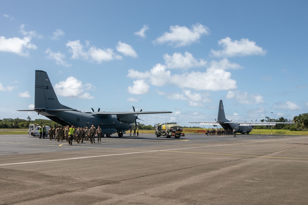 MRF-D 25.3: CDS service members arrive and depart from Wallis Island