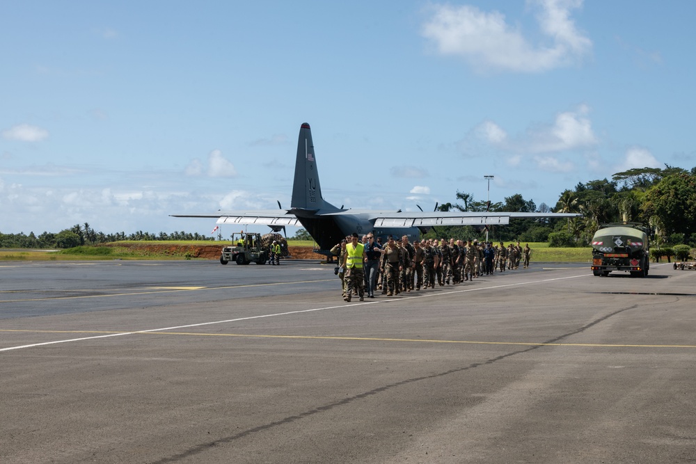 MRF-D 25.3: CDS service members arrive and depart from Wallis Island
