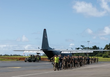 MRF-D 25.3: CDS service members arrive and depart from Wallis Island