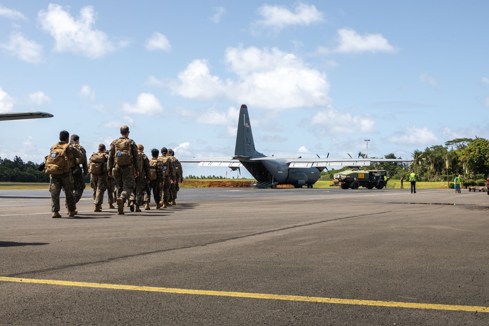 MRF-D 25.3: CDS service members arrive and depart from Wallis Island