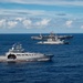 Blue Ridge conducts a maneuvering exercise with French ships