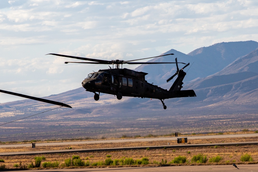 1st Combat Aviation Brigade lands at Libby Army Airfield