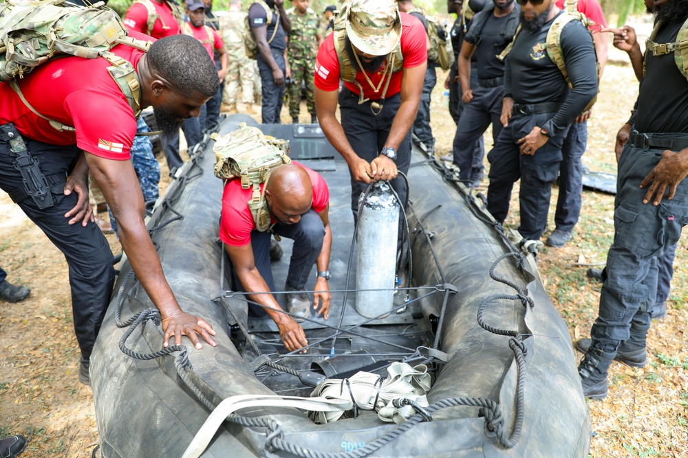 Multinational special operations forces conduct waterborne operations training at TRADEWINDS 25