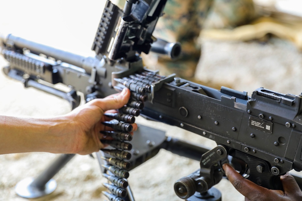 U.S. Marines and Partner Nation Forces cross-train on marksmanship for an integrated weapons strategy