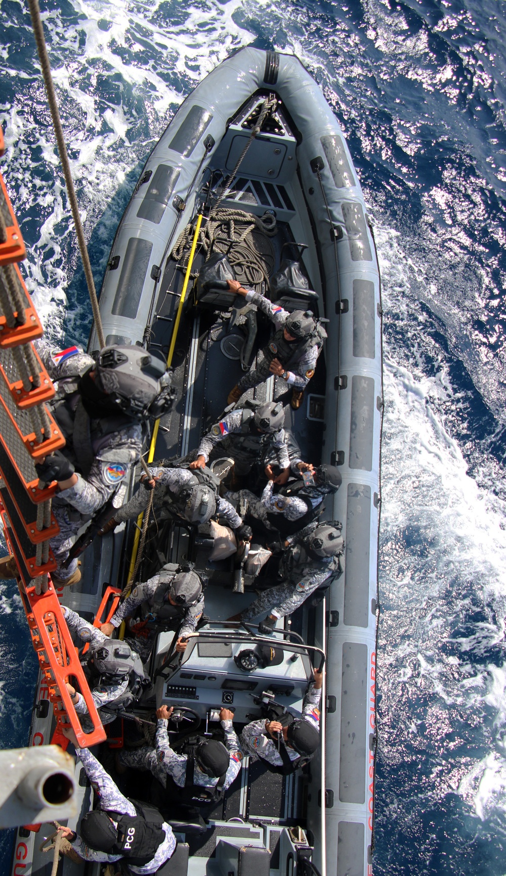 USS Comstock, Philippine Coast Guard VBSS Teams Complete Bilateral Embarks.