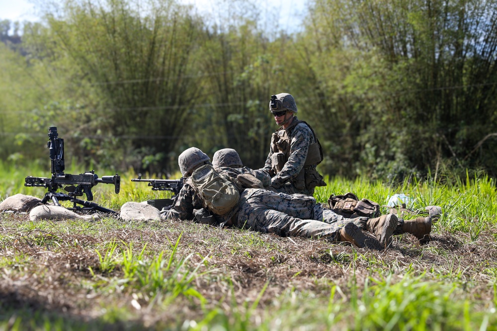 U.S. Marines and partner nations conduct M240B machine gun training during TRADEWINDS 25
