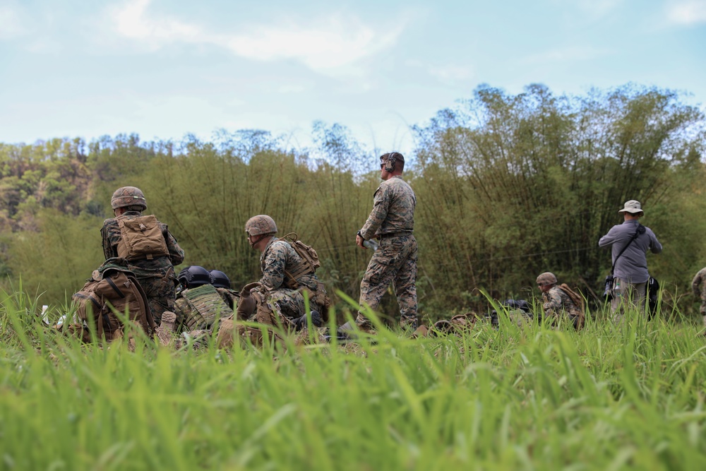 U.S. Marines and partner nations conduct M240B machine gun training during TRADEWINDS 25