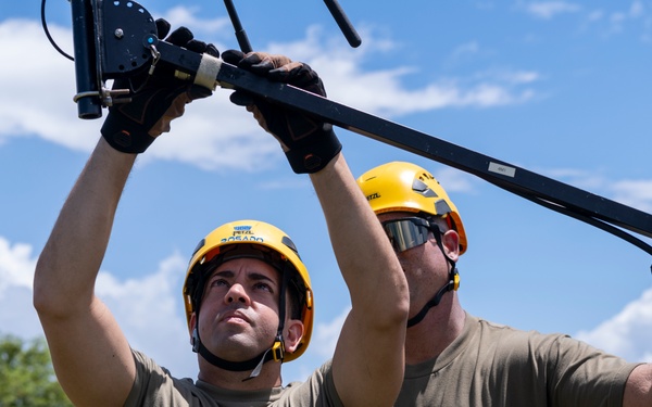 156th Communications Squadron Training at Punta Borinquen Air National Guard Station