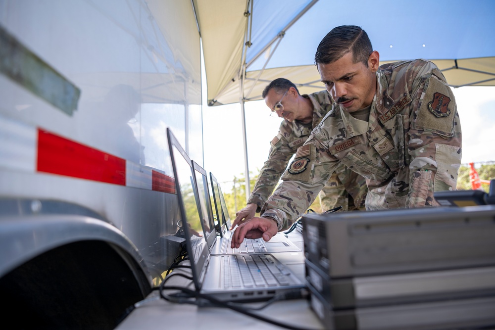 156th Communications Squadron Training at Punta Borinquen Air National Guard Station