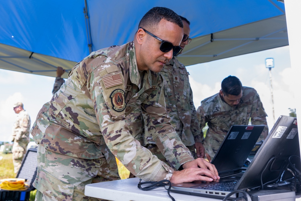 156th Communications Squadron Training at Punta Borinquen Air National Guard Station