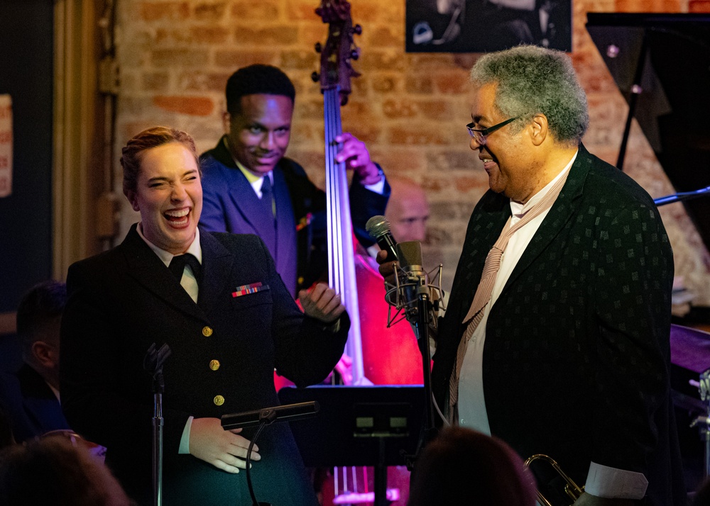 Jon Faddis with the US Navy Commodores