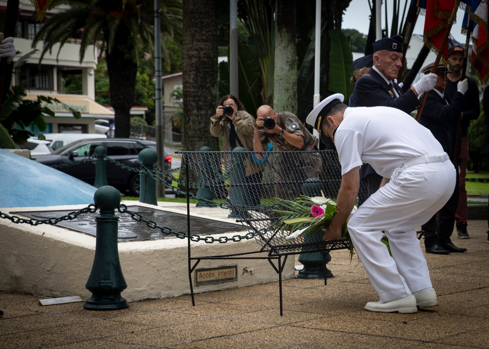 US, French and New Caledonian Leaders Participate in Wreath-Laying Ceremony