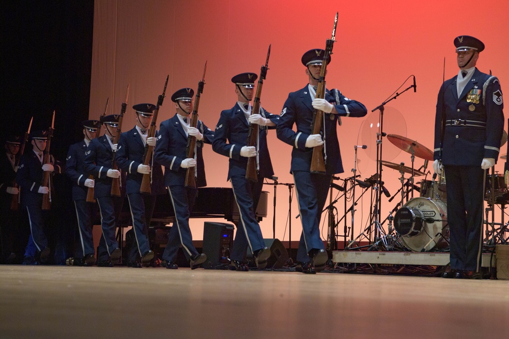 Thrills, Chills, Drills: Fussa City hosts PACAF Band, Drill Team Performances