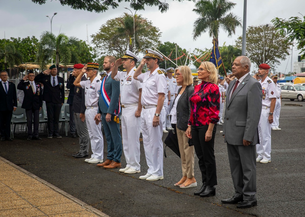 US, French and New Caledonian Leaders Participate in Wreath-Laying Ceremony