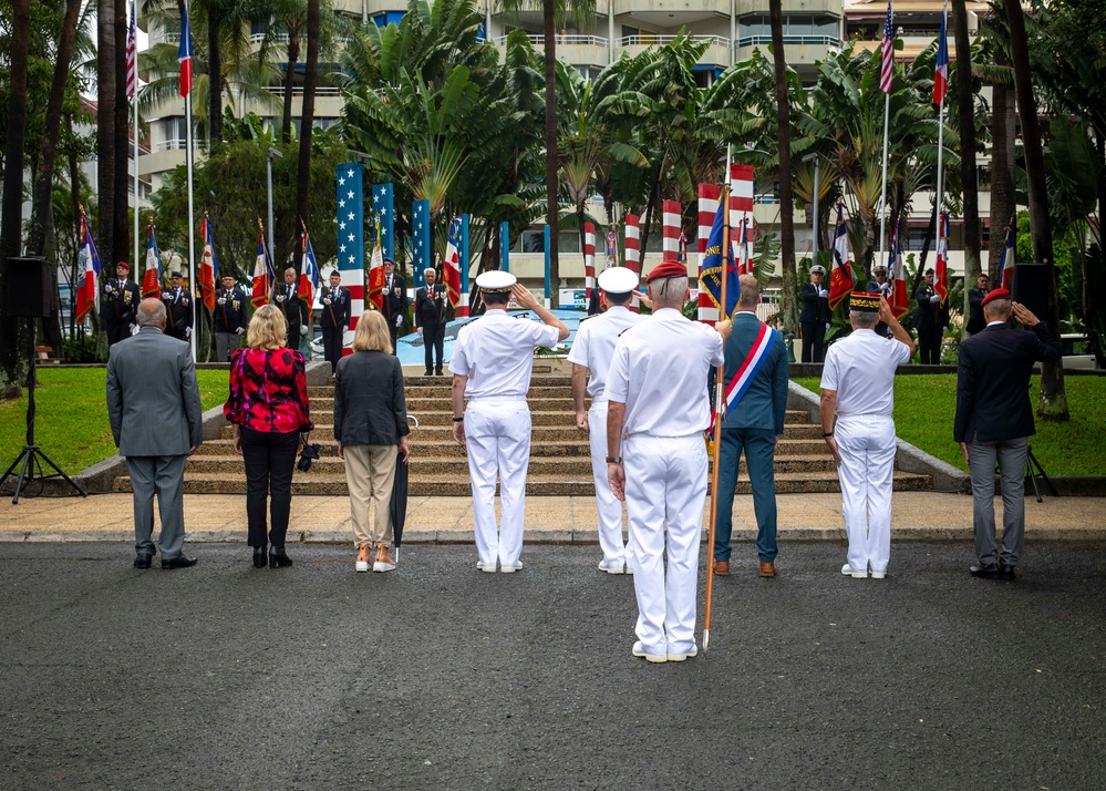 US, French and New Caledonian Leaders Participate in Wreath-Laying Ceremony
