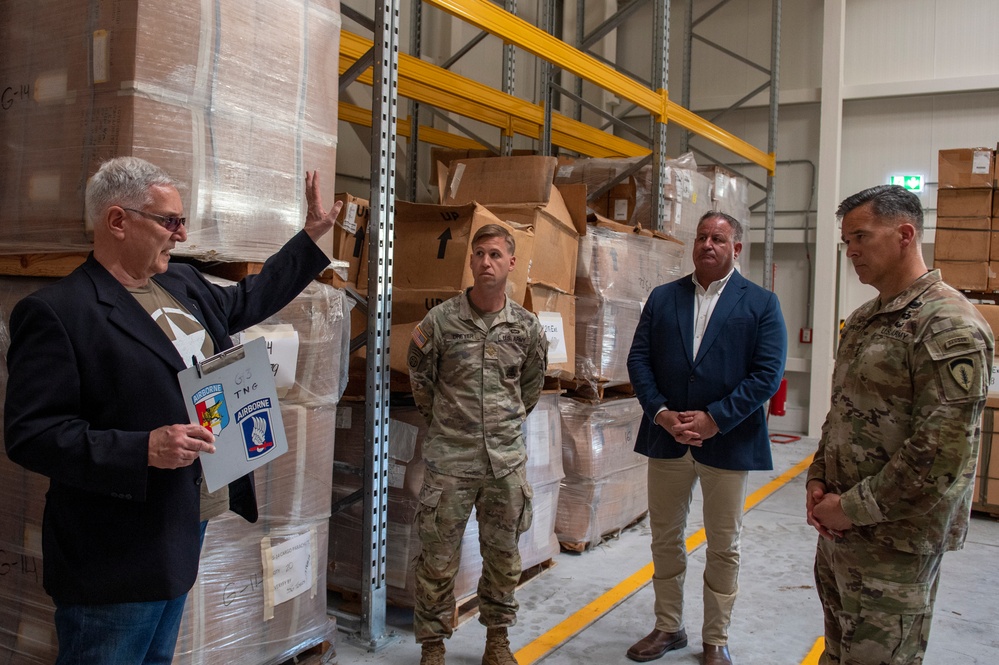 LTG Bernabe tours Rapid Deployment Warehouse