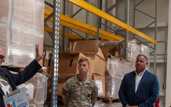 LTG Bernabe tours Rapid Deployment Warehouse
