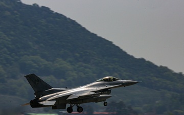 U.S. Marine Corps and U.S. Air Force coduct flight operations out of Gwangju Air Base
