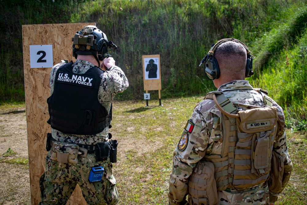 NSA Naples Sailors Participate in the European Paratroopers Small Arms Marksmanship Competition