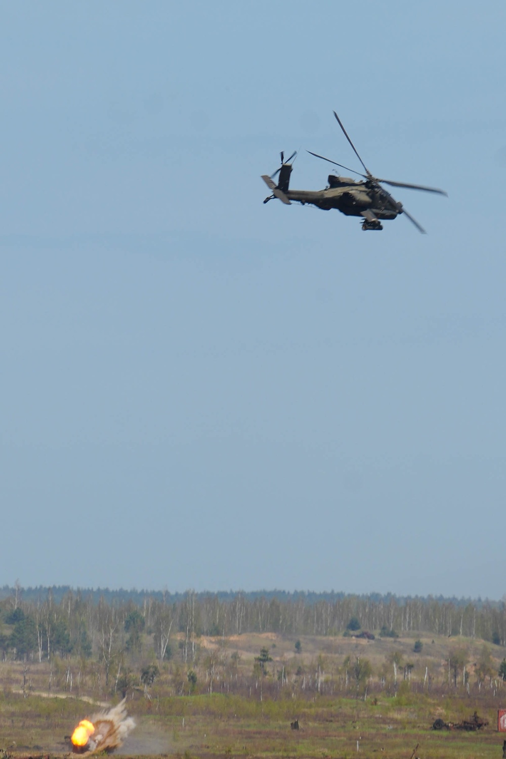 U.S. Army AH-64 Apaches roar through Latvia demonstrating lethality