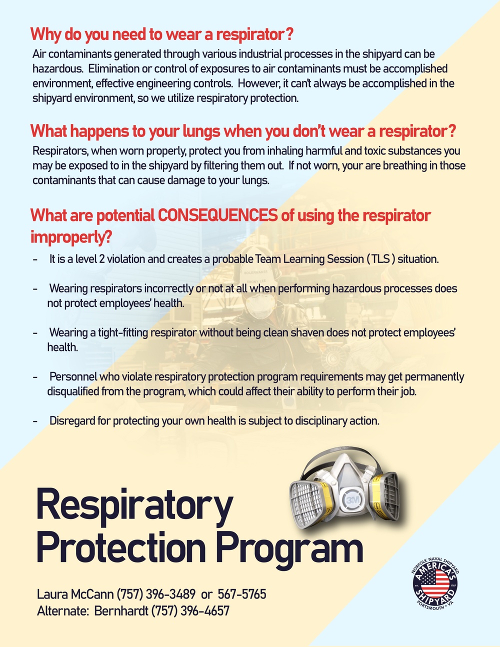 NNSY Safety Corner: Respiratory Protection Program