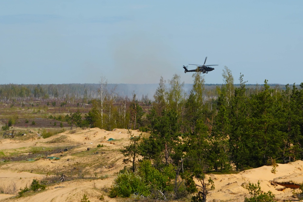 U.S. Army AH-64 Apaches Roar through Latvia demonstrating Lethality