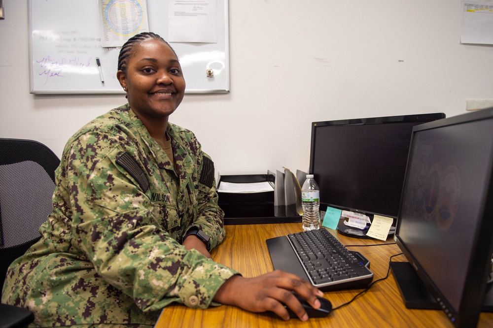 Ensign Latoya Wilson Poses for Photo
