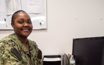 Ensign Latoya Wilson Poses for Photo