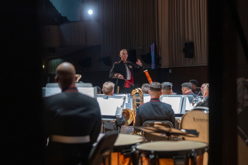 2nd Marine Division Band and the Norwegian Army’s “His Majesty the King’s Guard” perform at Camp Lejeune