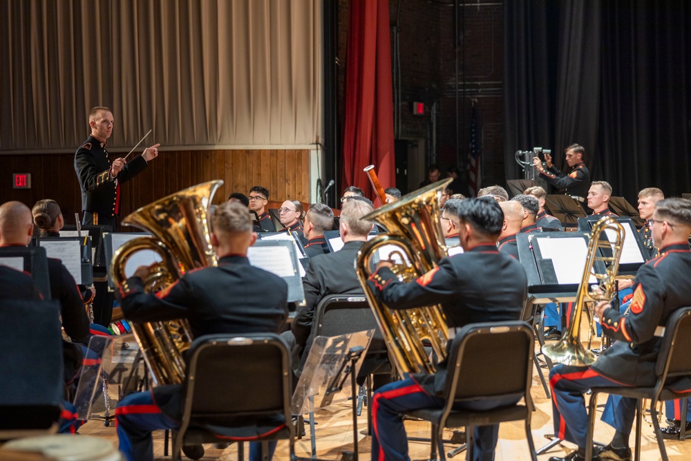 2nd Marine Division Band and the Norwegian Army’s “His Majesty the King’s Guard” perform at Camp Lejeune