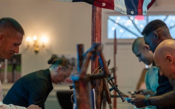 2nd Marine Division Band and the Norwegian Army’s “His Majesty the King’s Guard” perform at Camp Lejeune
