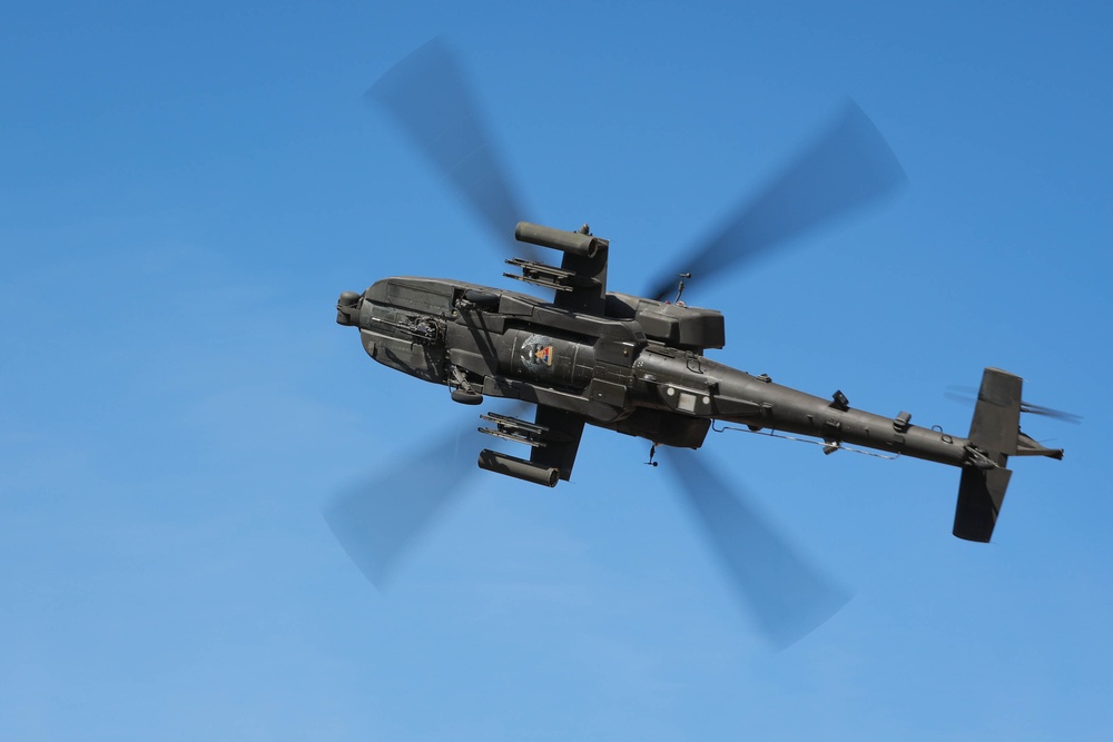 U.S. Army AH-64 Apaches roar through Latvia demonstrating lethality