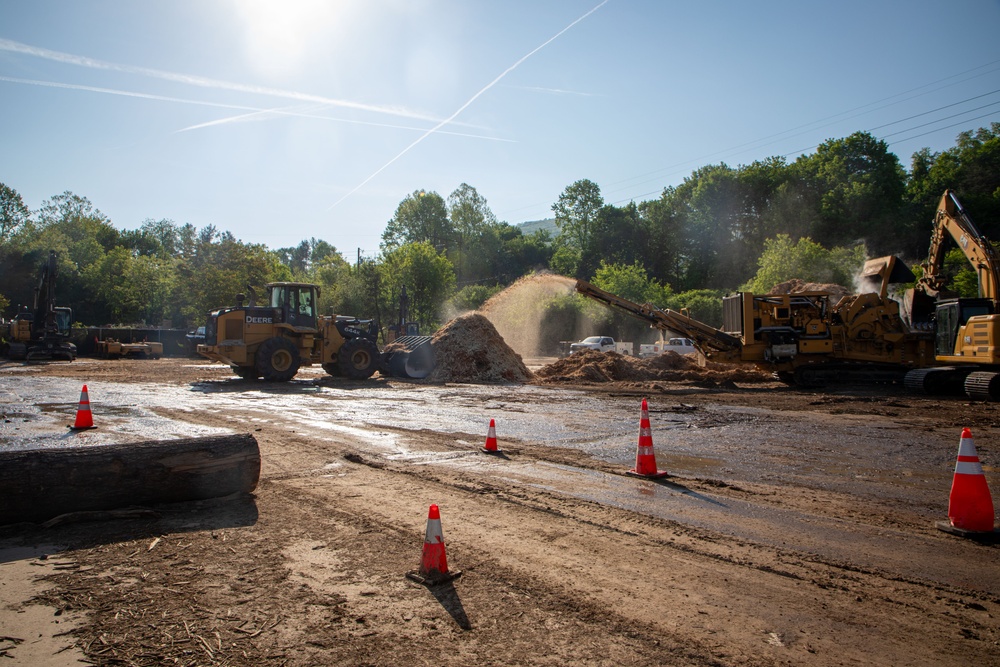 U.S. Army Corps of Engineers Hurricane Helene debris removal efforts at Lake Lure