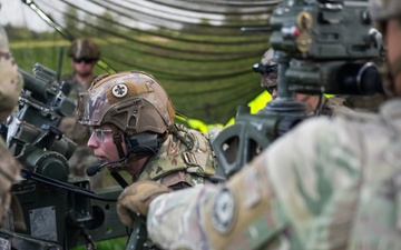 U.S. Army artillery sections certify in fire support and field artillery