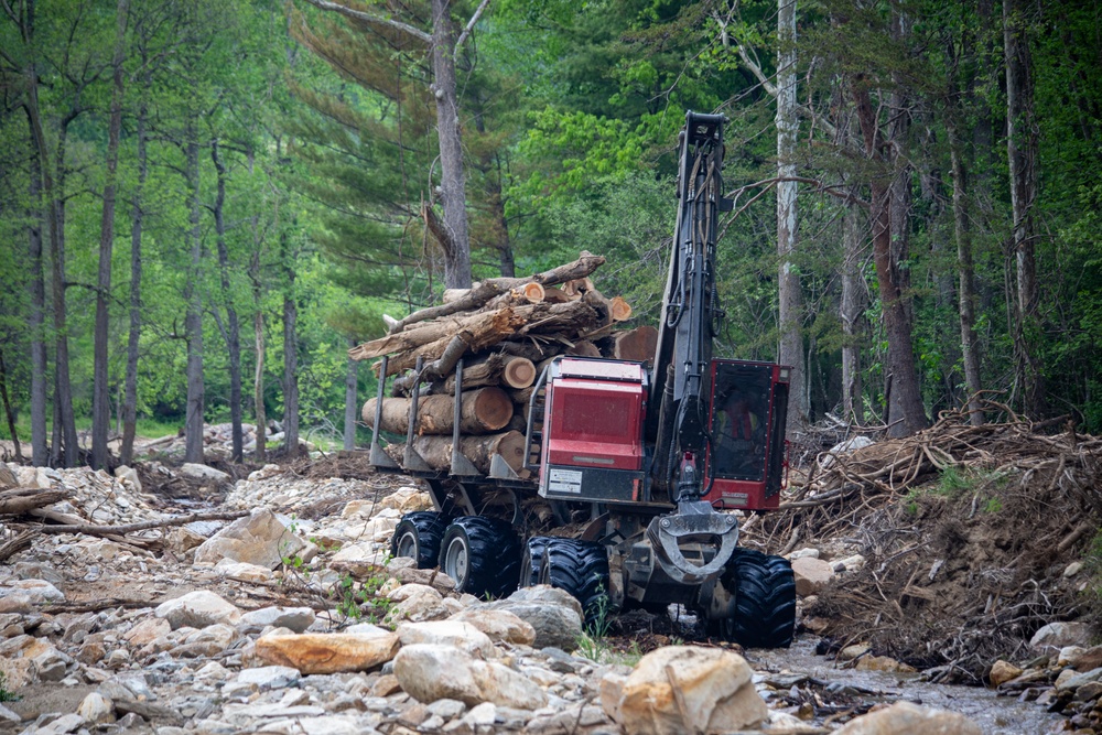 U.S. Army Corps of Engineers Hurricane Helene debris removal efforts at Lake Lure
