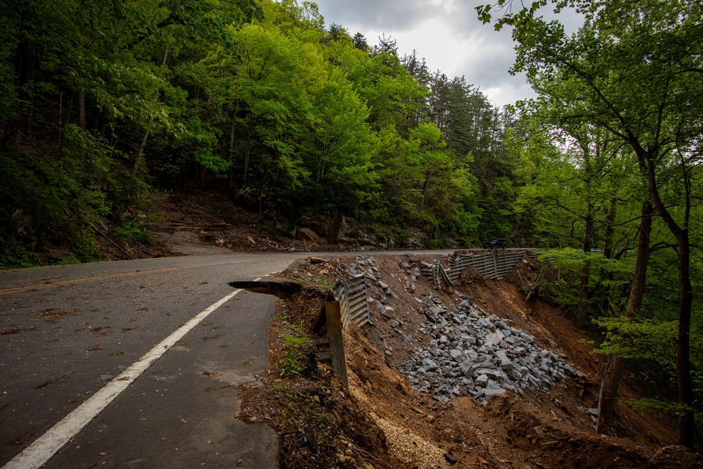 Storm damage from Hurricane Helene near Lake Tahoma
