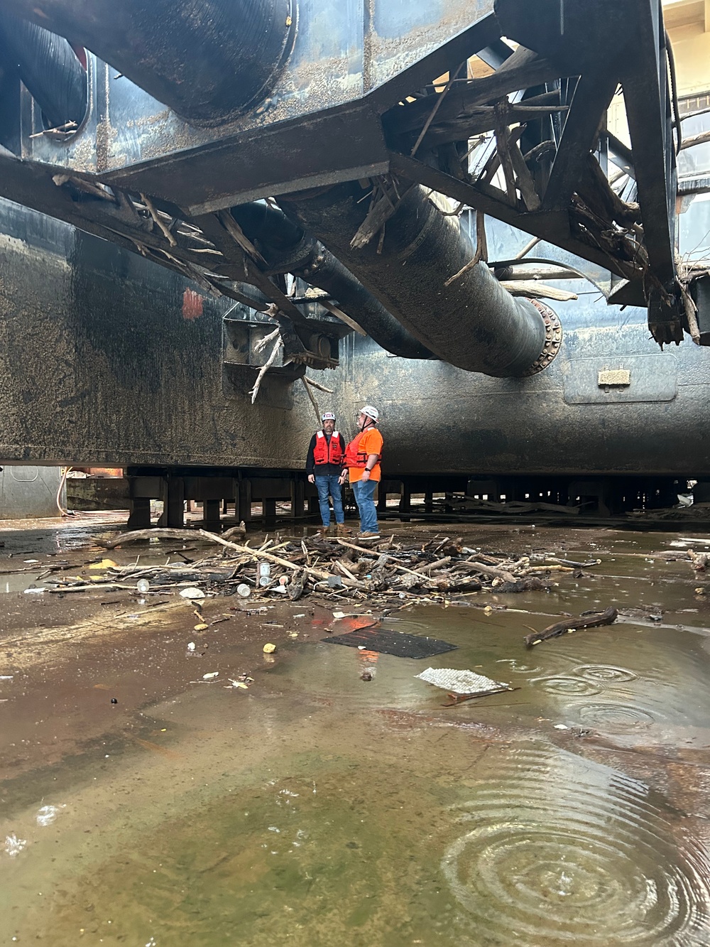 Dredge Potter inspection while in dry dock at National Maintenance and Repair in Hartford, Illinois.